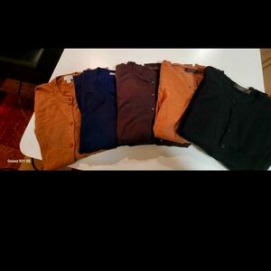 LOT OF 5 Fall Colored Cardigans from "The Limited, GAP, Ann Taylor LOFT" Size L